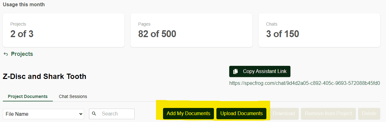 Upload and Add Documents